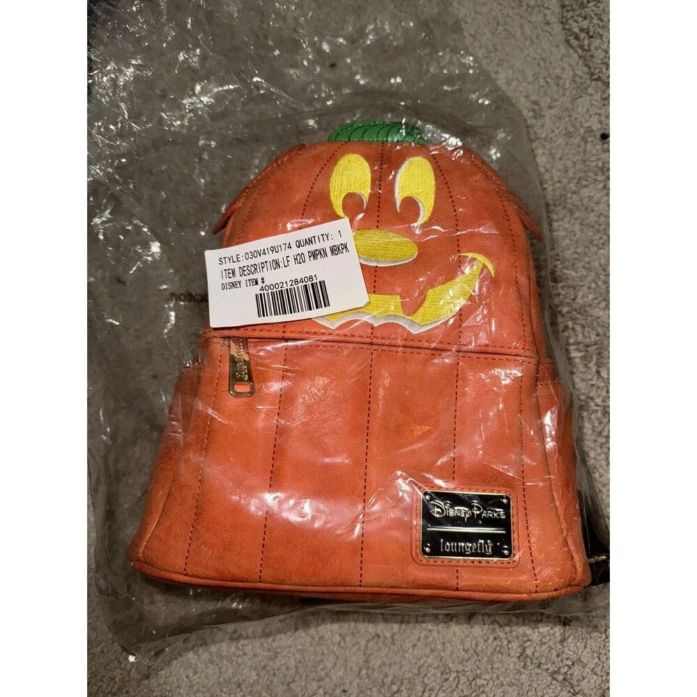 Disney Parks Retired Mickey Pumpkin Halloween Cosplay Loungefly Backpack Sealed